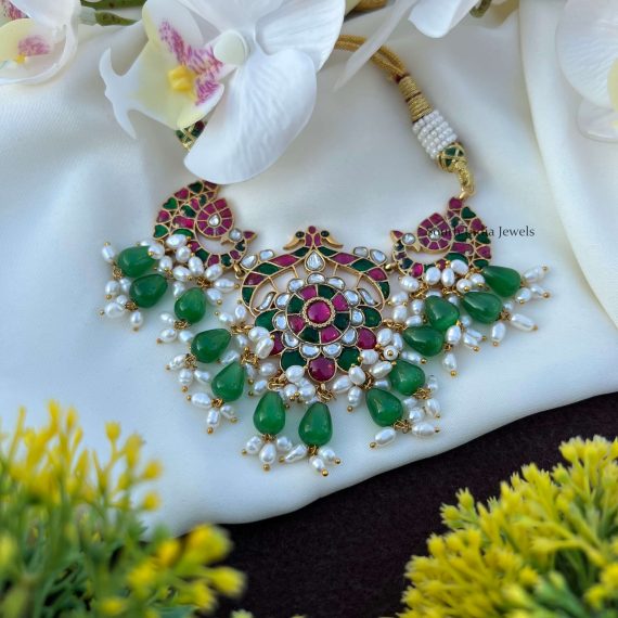 Jadau Kundan Peacock Choker