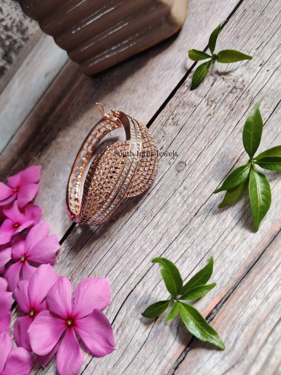 Rose Gold Open Kada Bangles