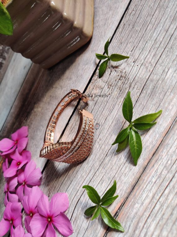 Rose Gold Open Kada Bangles