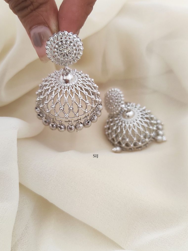 German Silver Elite Bridal Jhumkas