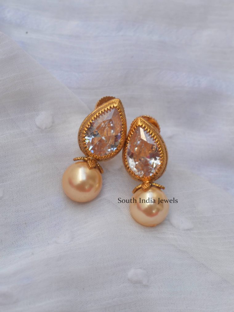 Beautiful Pearl Design Studs