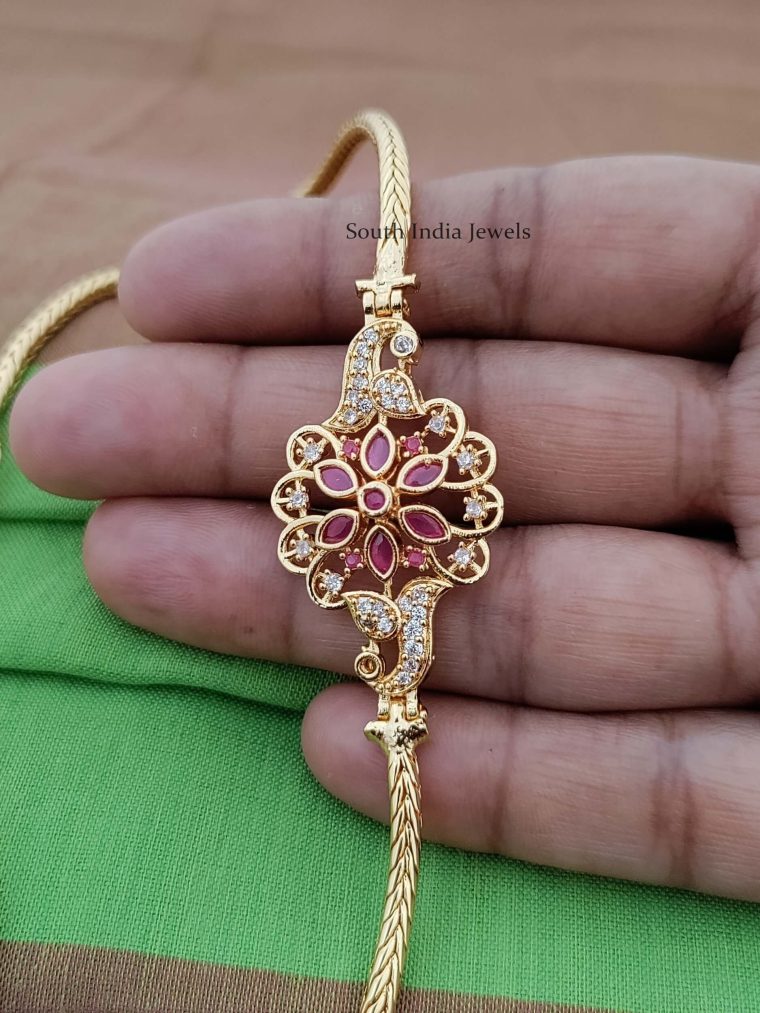 Grand CZ Stones Mugappu Chain