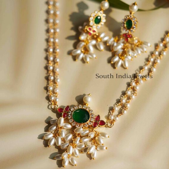 Gold Plated Two Layers Pearl Necklace