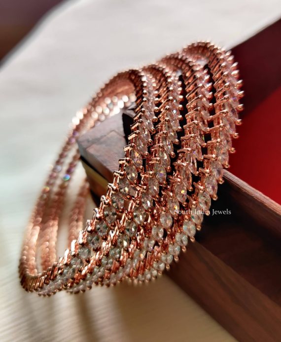 Stunning Rose Gold Design Bangles,.1