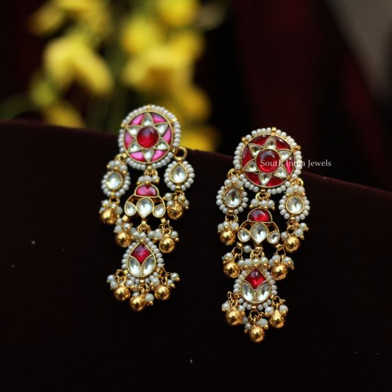 Beautiful Polki Design Earrings