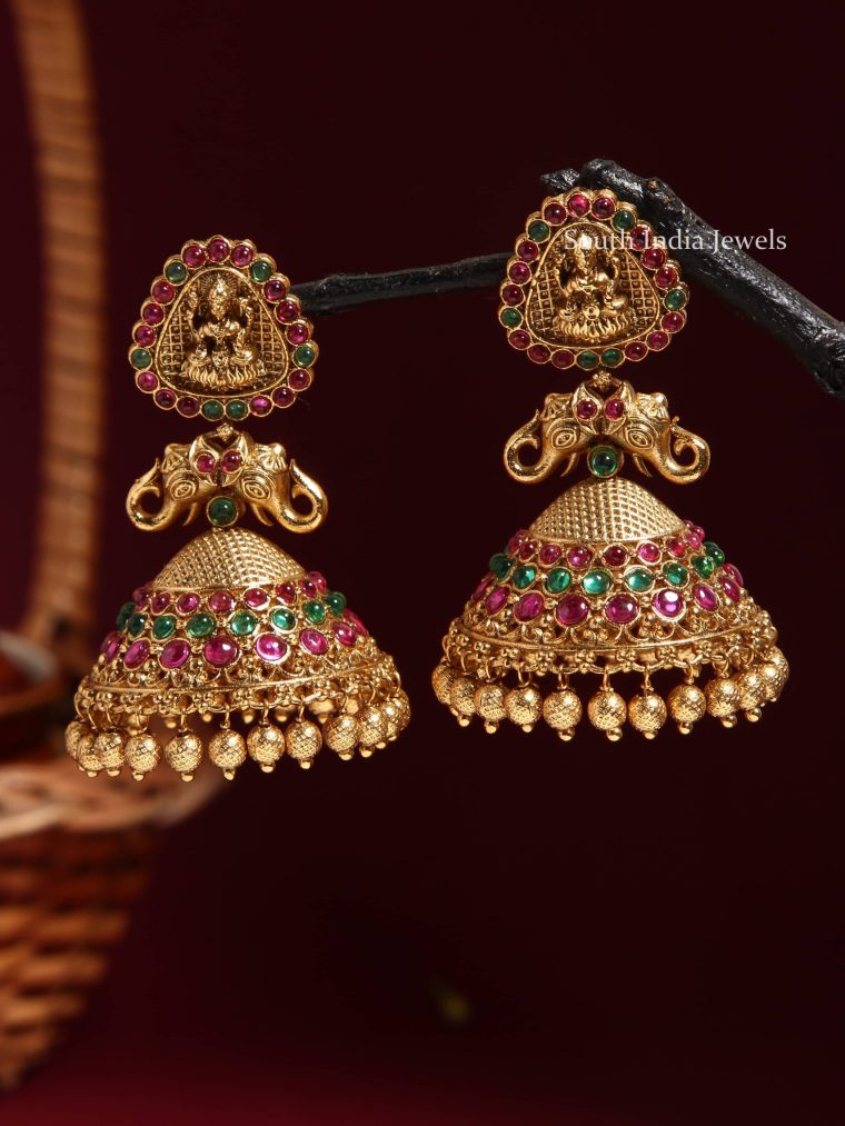 Bridal Antique Lakshmi Jhumkas