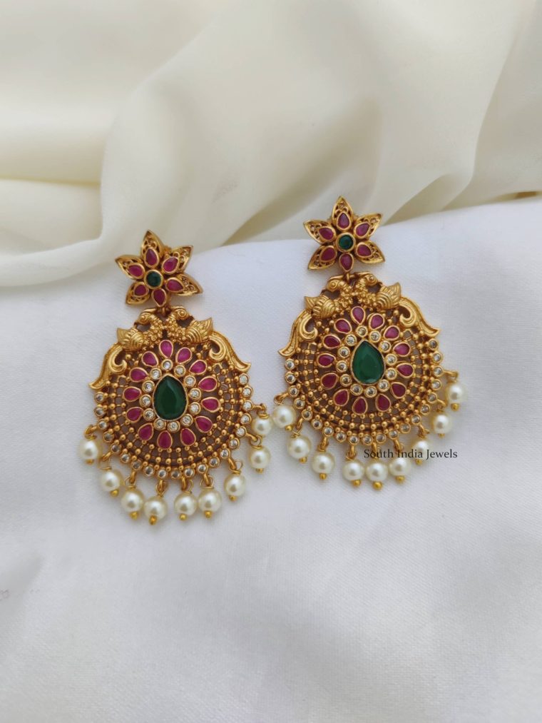 Chandbali Peacock Design Earrings