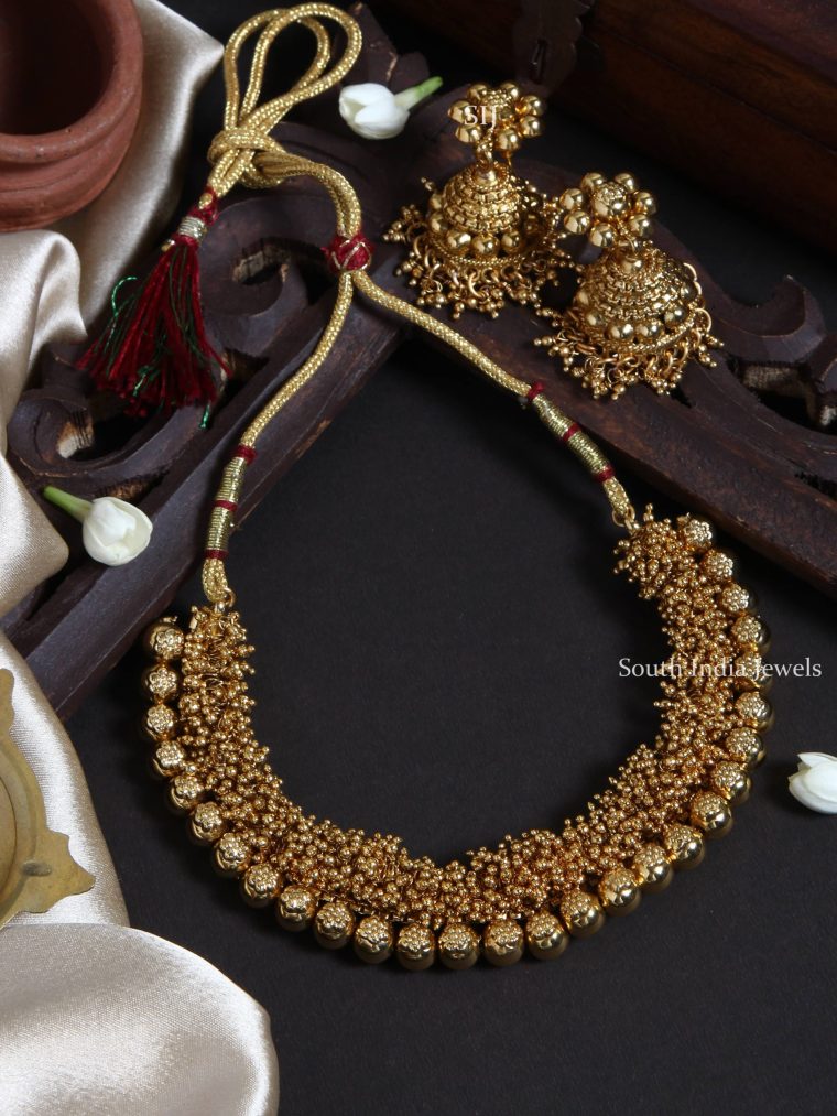 Gorgeous Antique Gold Bead Necklace