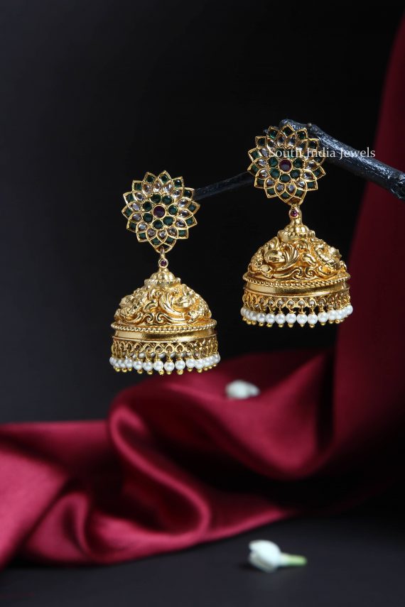 Peacock Antique Jhumkas