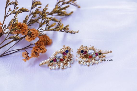 Bird Design Kundan Jadau Earrings