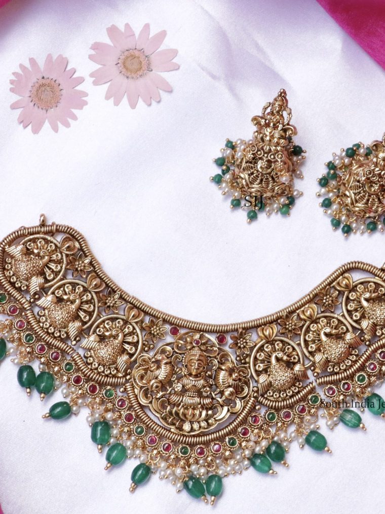 Lakshmi Design Emerald Choker (