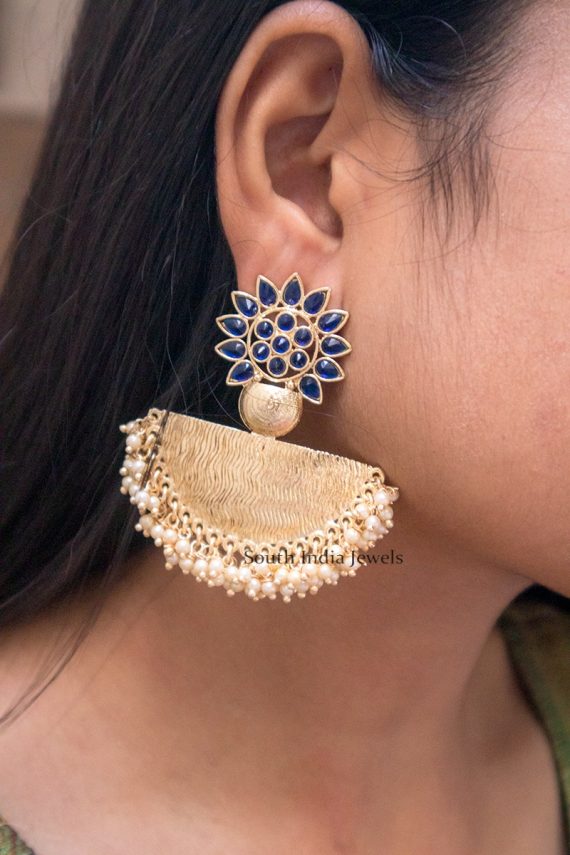 Amazing Polki Chandbali Earrings