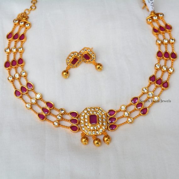 Ruby AD Stones Necklace