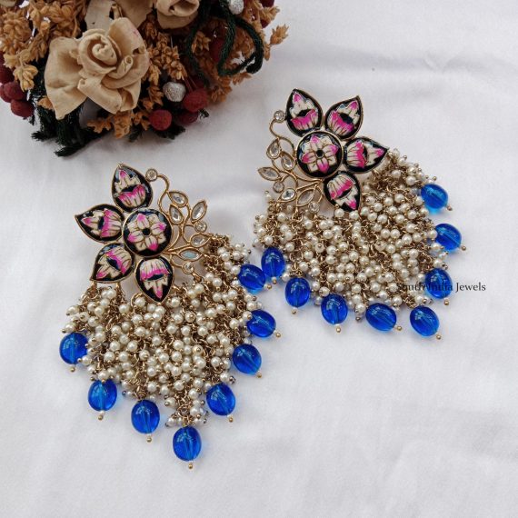 Unique Long Flower Earrings