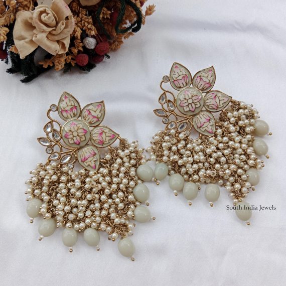 Unique Long Flower Earrings