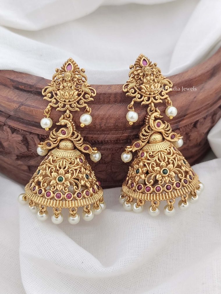 Traditional Lakshmi Design Jhumkas