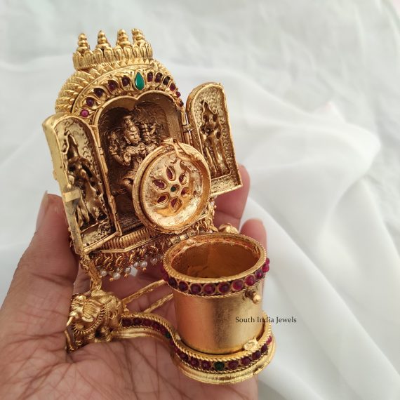 Elegant Shiva Parvathi Kumkum Box