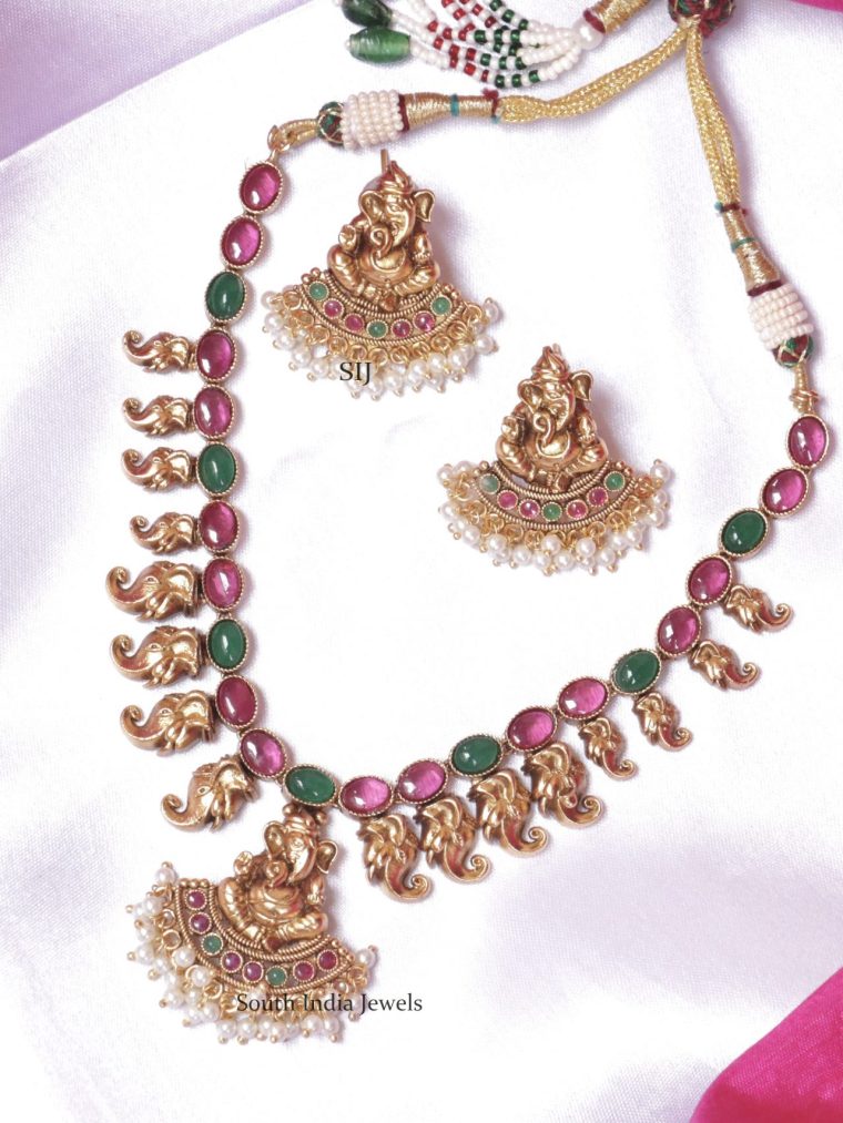 Ganesh Design Necklace