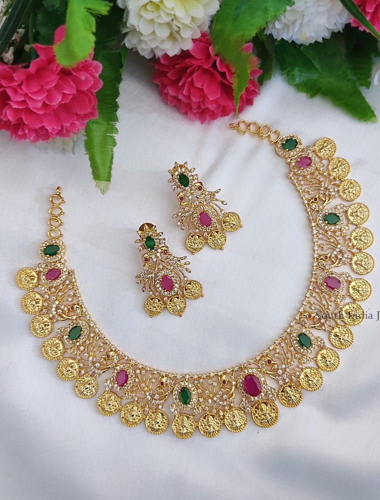 Gold Polish Coin Necklace Set (2)