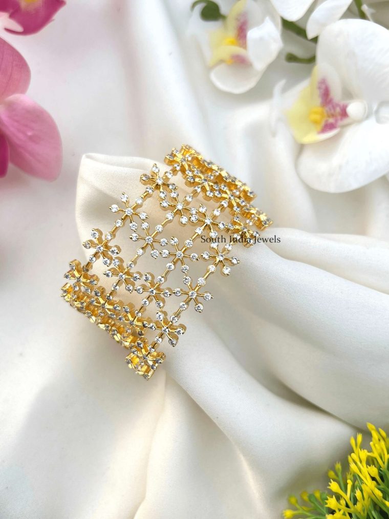 Rich White Stones Bangles