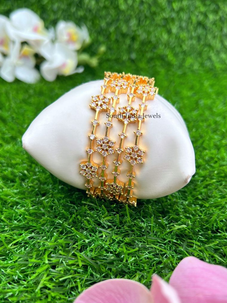 Attractive Floral Design Bangles (2)