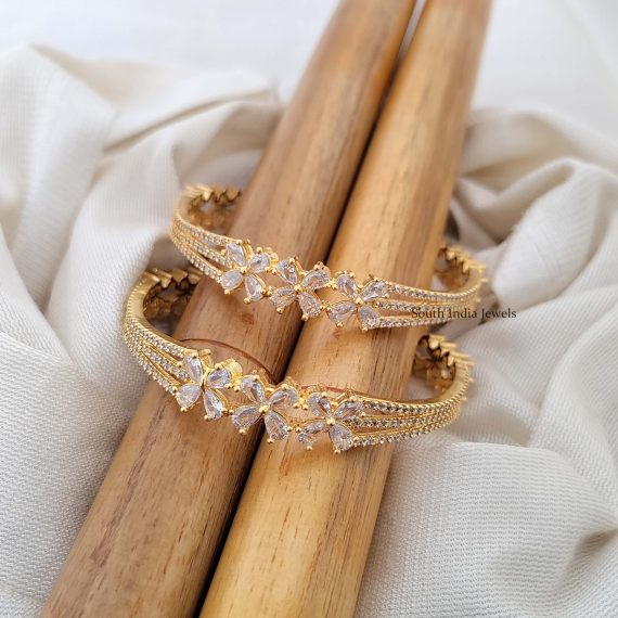 Classic CZ Flower Bangles