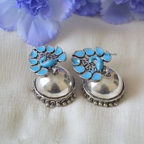 Simple German Silver Jhumkas