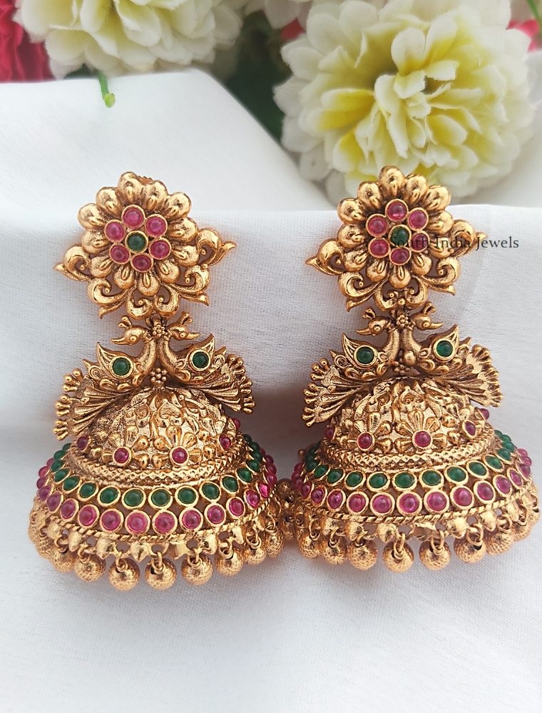 Unique Matte Finish Jhumkas