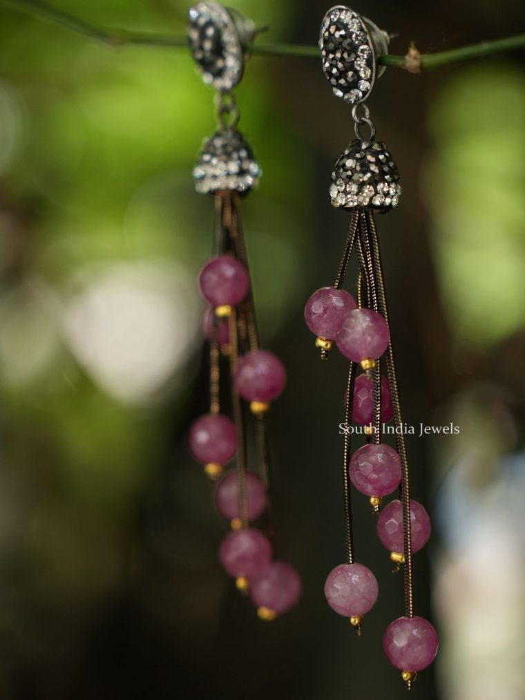 Beautiful Purple Design Earrings