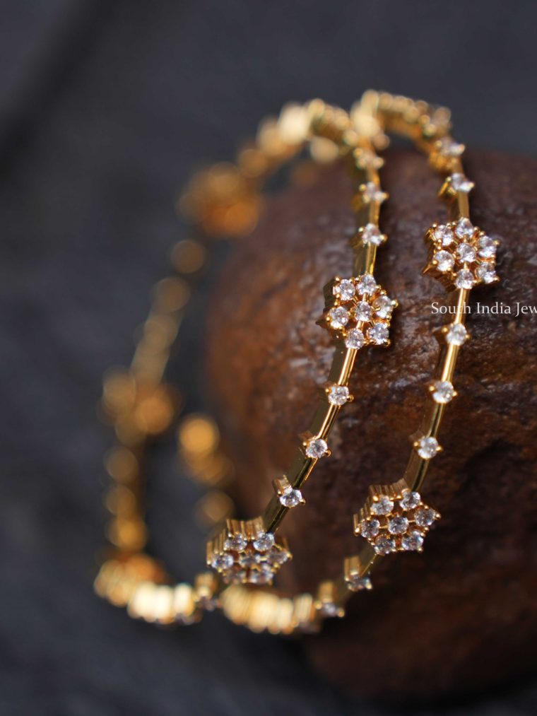 Gorgeous White Stones Bangles