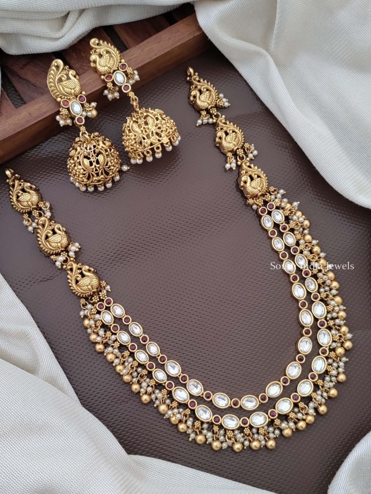 Nakshi Peacock Kundan Necklace