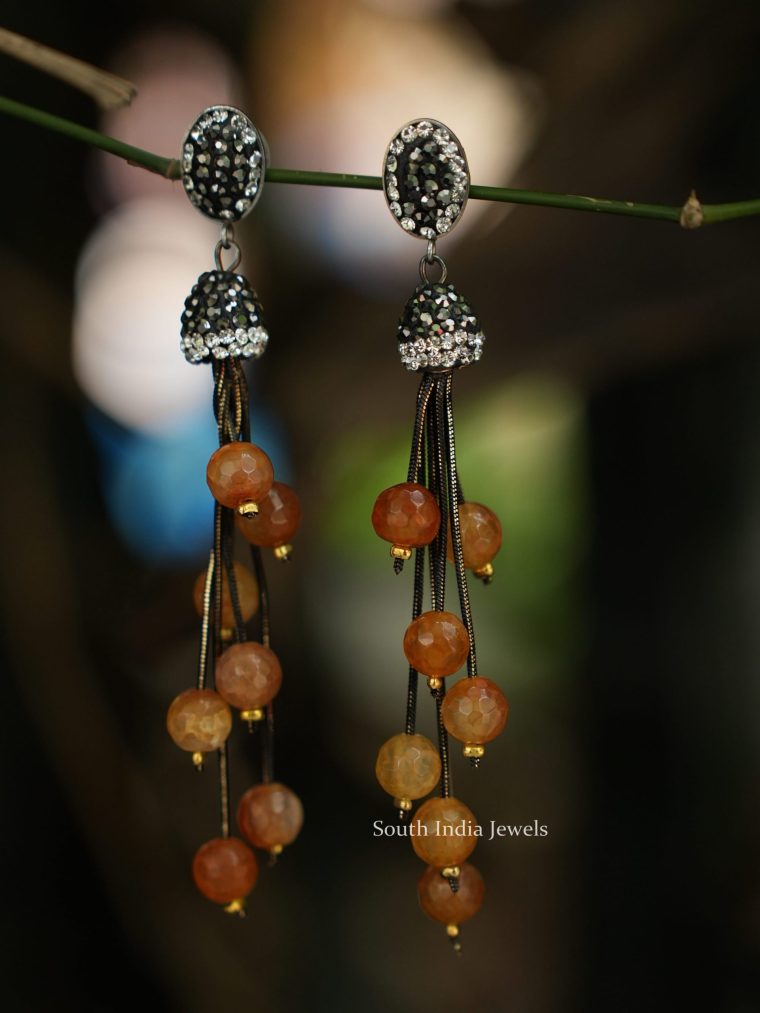 Orange Design Earrings