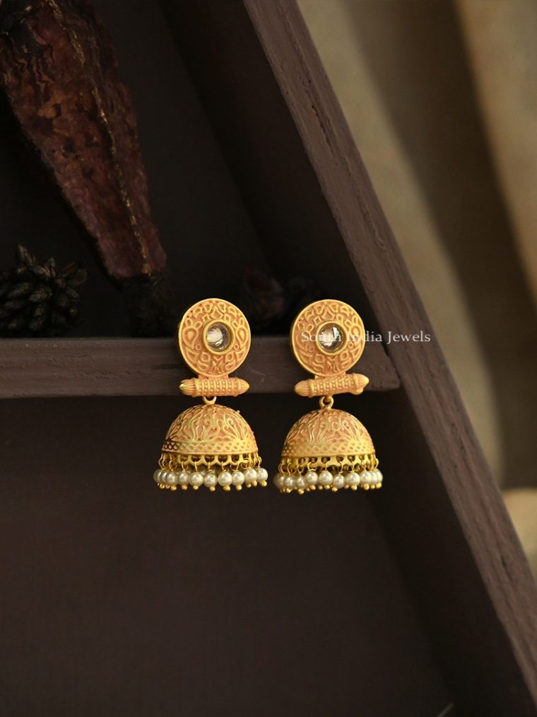 Attractive Orange Jhumkas