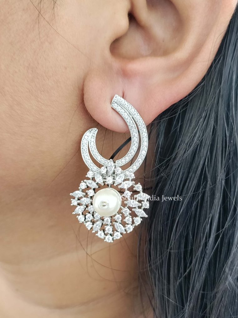 Awesome CZ Floral Earrings (