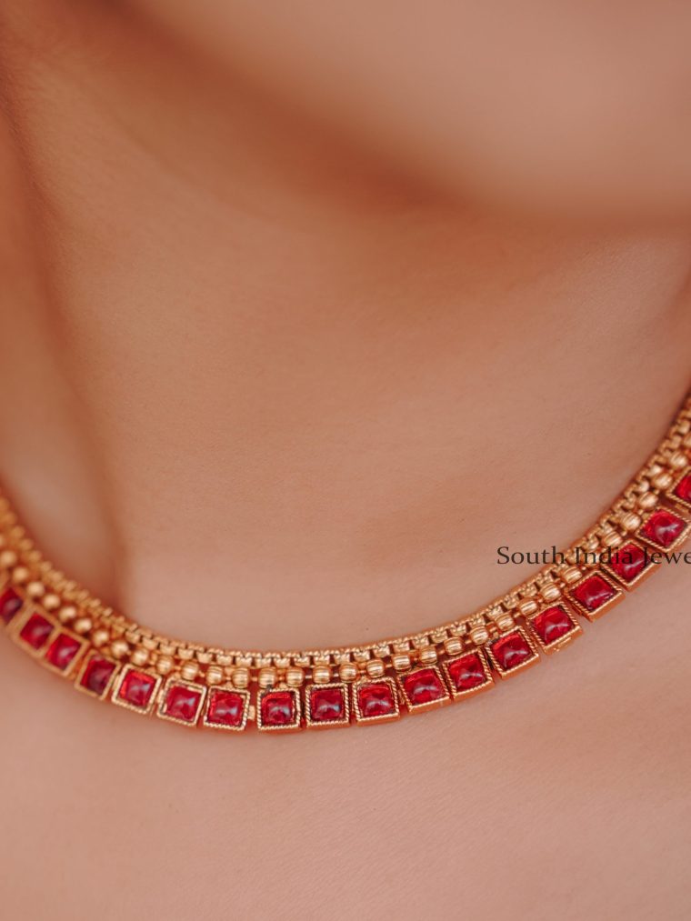 Beautiful Ruby Design Necklace (2)