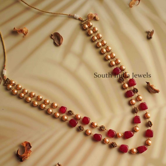 Cute Two Layered Pearl Bead Mala