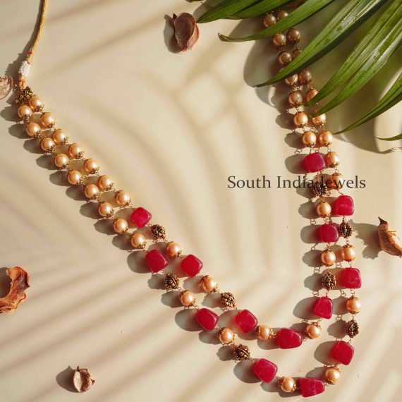 Cute Two Layered Pearl Bead Mala