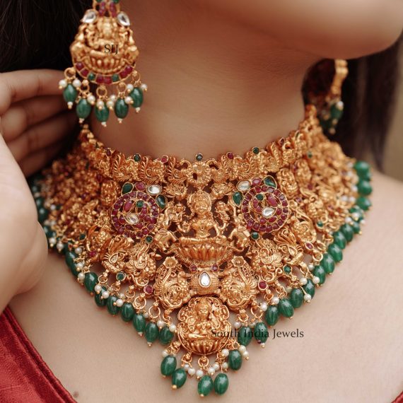 Pretty Lakshmi Design Stones Choker