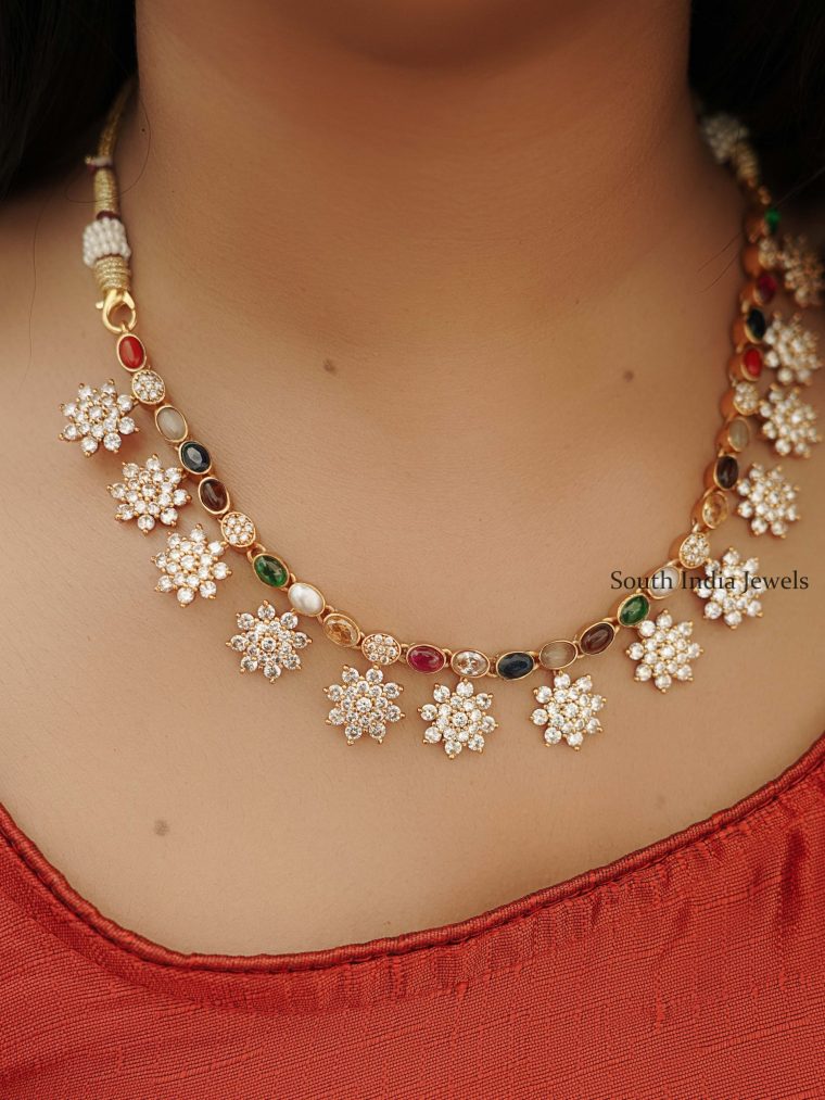 Beautiful Navarathna Stones Necklace