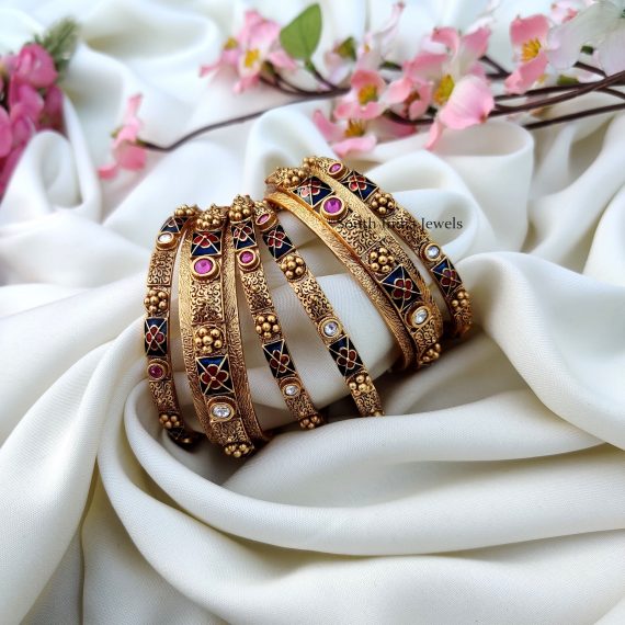 Gorgeous Antique Finish Bangles(3)