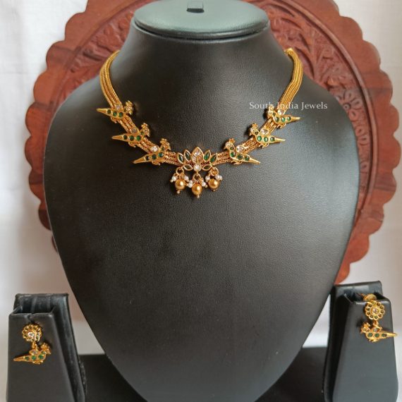 Pretty Peacock Design Necklace