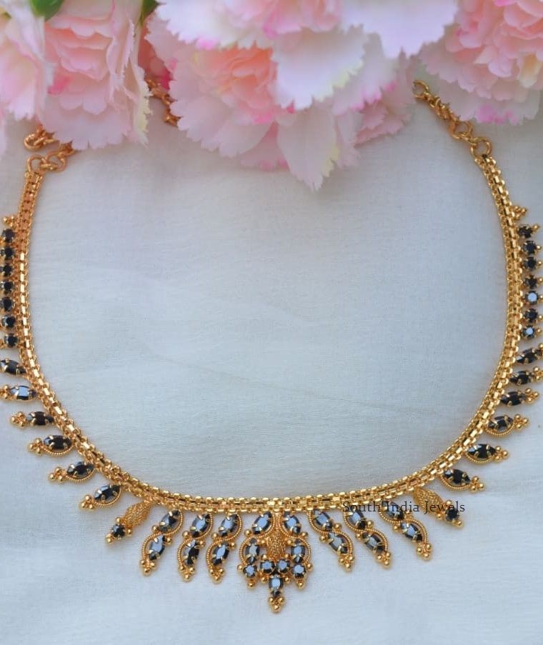 Beautiful Black AD Necklace