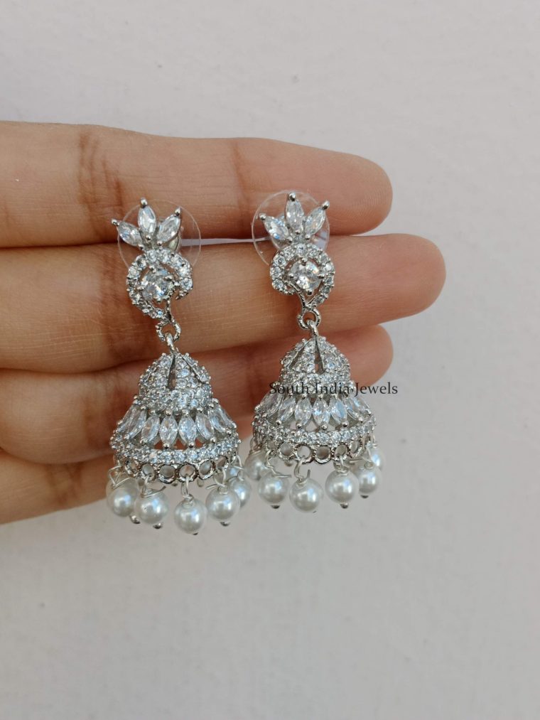 Cute AD Stones Jhumkas