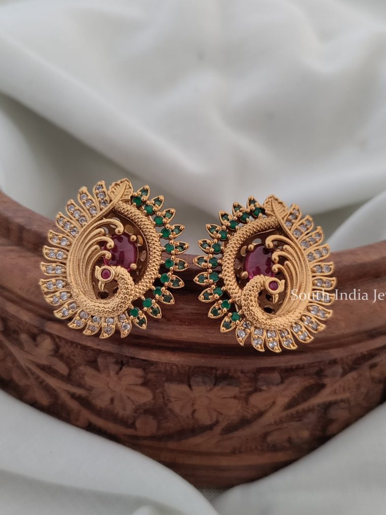 Lovely Peacock Design Earrings