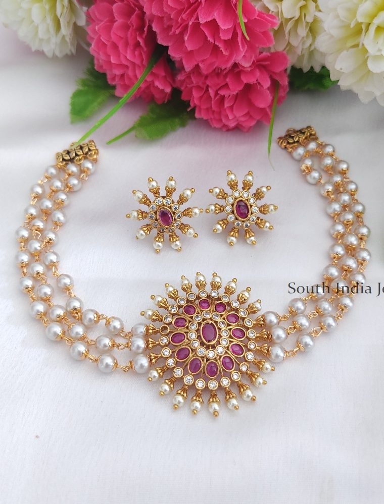 Lovely Pearl Choker Set