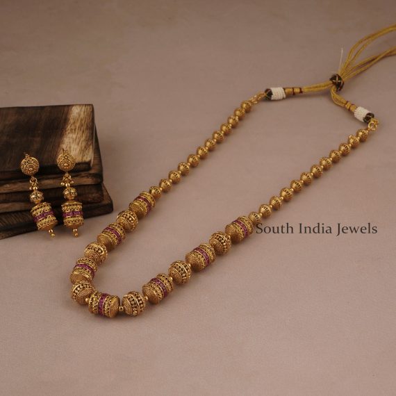 Beautiful Ruby Gold Mala