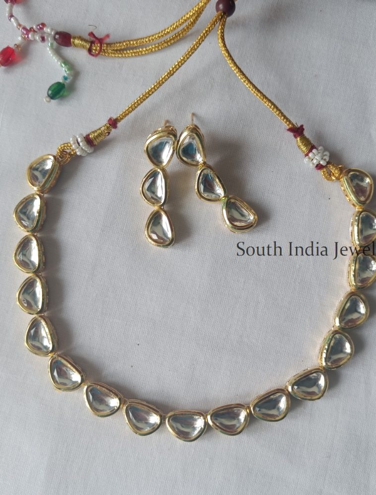 Chic Kundan Stone Necklace Set