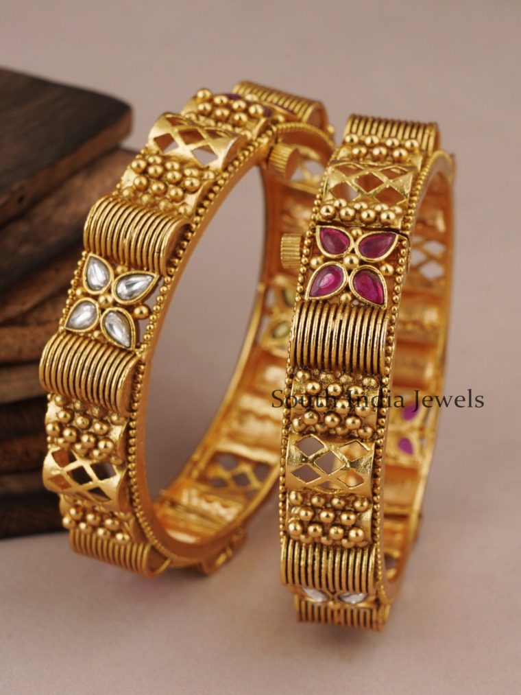 Ravishing Openable Stone Bangle Set