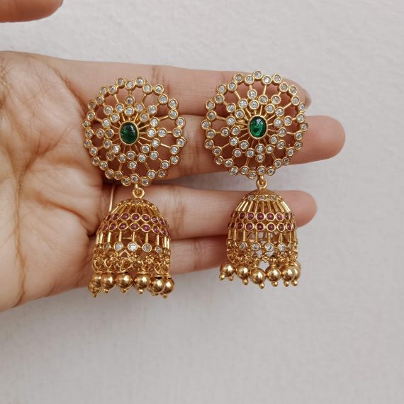 Traditional AD Stone Jhumka