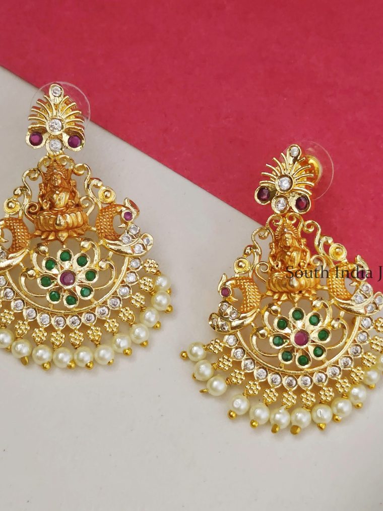 Classy And Shimmery Laxmi Chandbali Earrings